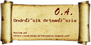 Ondrásik Artemíszia névjegykártya